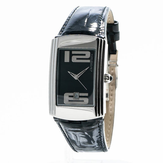 Chronotech Black Leather Dress Watch 1728,67434610848,Accessories,Black,Chronotech,Dress Watches - Watches - Accessories,New with tags,Watches - Accessories,Women