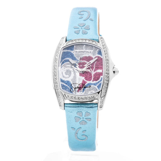 Chronotech Blue Leather Dress Watch 1728,67434610848,Accessories,Blue,Chronotech,Dress Watches - Watches - Accessories,New with tags,Watches - Accessories,Women