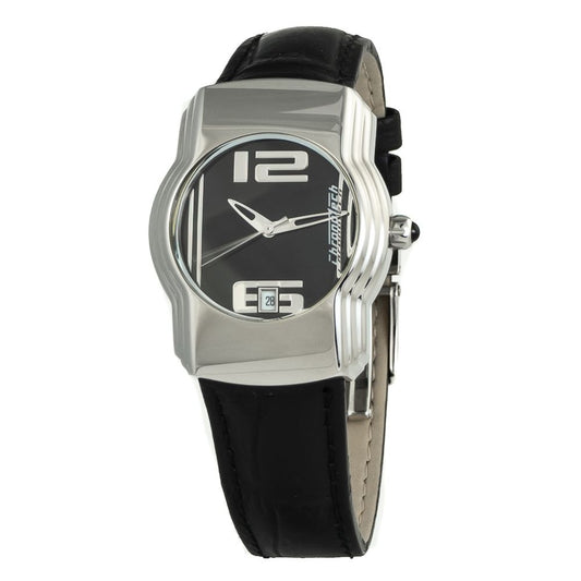 Chronotech Black Leather Dress Watch 1728,67434610848,Accessories,Black,Chronotech,Dress Watches - Watches - Accessories,New with tags,Watches - Accessories,Women