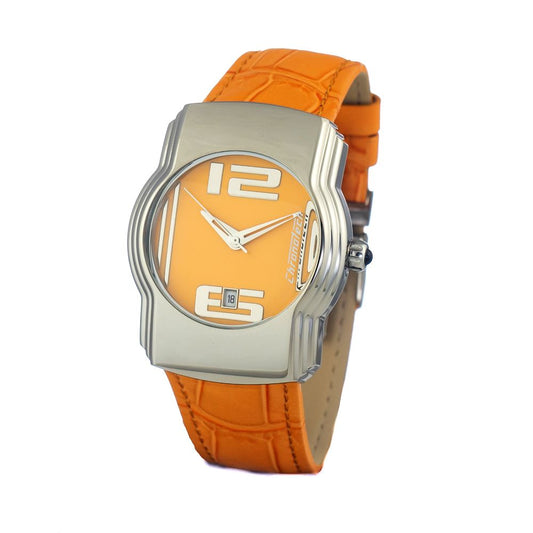 Chronotech Orange Leather Dress Watch 1728,67434610848,Accessories,Chronotech,Dress Watches - Watches - Accessories,New with tags,Orange,Watches - Accessories,Women
