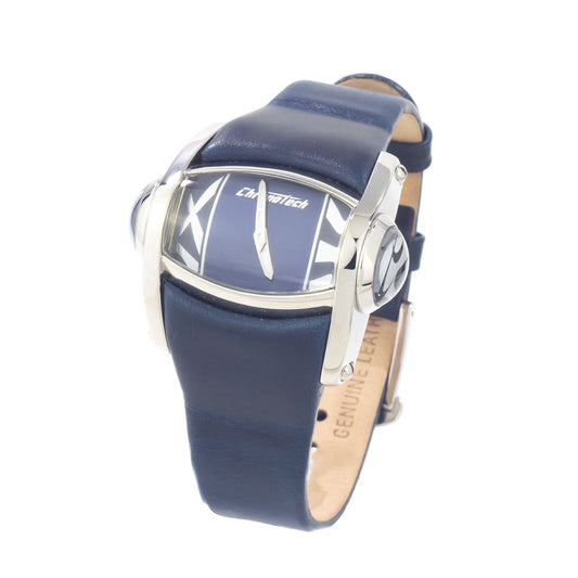 Chronotech Blue Leather Dress Watch 1728,67434610848,Accessories,Blue,Chronotech,Dress Watches - Watches - Accessories,New with tags,Watches - Accessories,Women