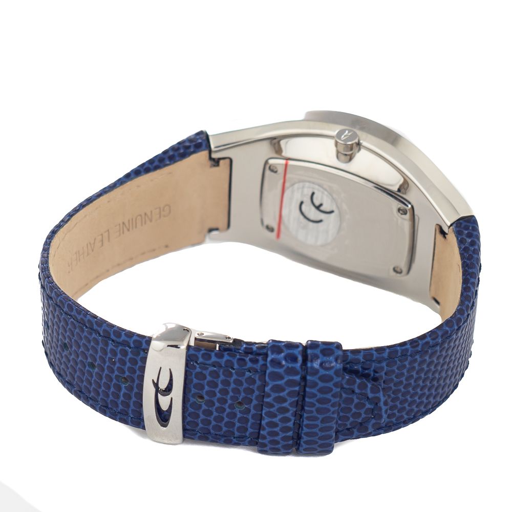 Chronotech Blue Leather Dress Watch