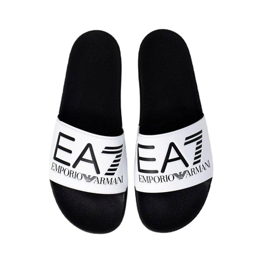 EA7 Emporio Armani Black And White Polyethylene Sandal EA7 Emporio Armani Black