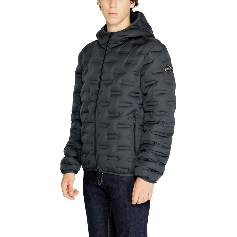 Replay Blue Polyester Full-Length Jacket 1728,71956299936,Blue,Clothing,Full-Length Jackets - Jackets & Coats - Clothing,IT54 | XXL,Jackets & Coats - Clothing,Men,New with tags,Replay