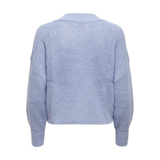 Only Blue Acrylic Cardigan Only Dark Gray