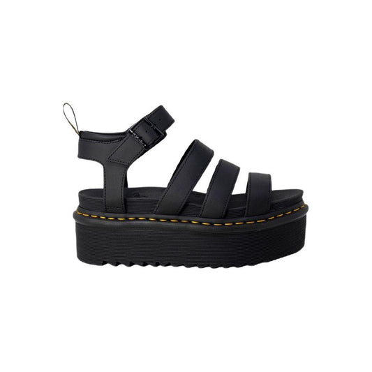 Dr. Martens Black Leather Flat Shoe Dr. Martens Dark Slate Gray