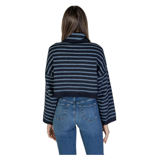 Only Blue Acrylic Sweater Only Dark Slate Gray