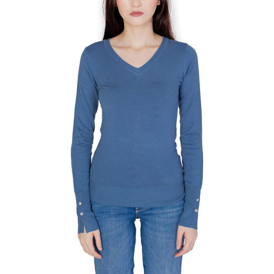 Guess Blue Cotton Tops & T-Shirt Guess Dark Slate Blue
