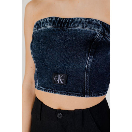 Calvin Klein Jeans Blue Cotton Tops & T-Shirt Calvin Klein Jeans Black