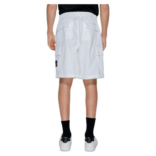 Calvin Klein Jeans White Cotton Short Calvin Klein Jeans Gray