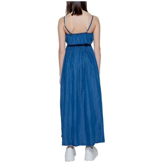 Only Blue Cotton Dress Only Dark Slate Blue