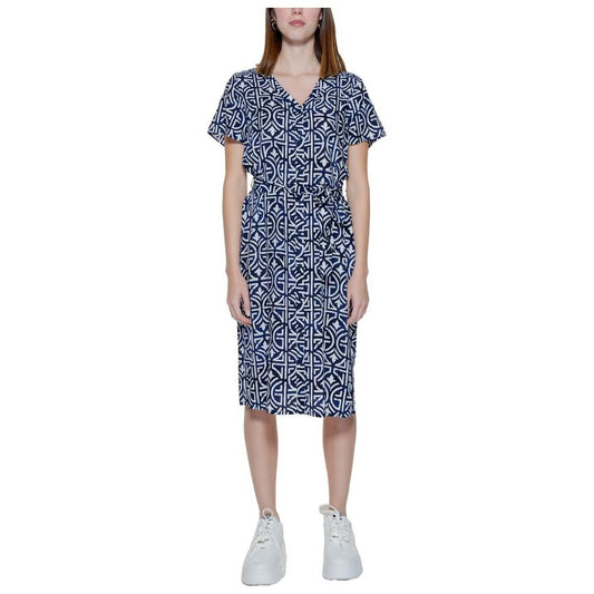 Street One Blue Viscose Dress Street One Gray