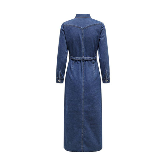 Only Blue Cotton Dress Only Dark Slate Gray