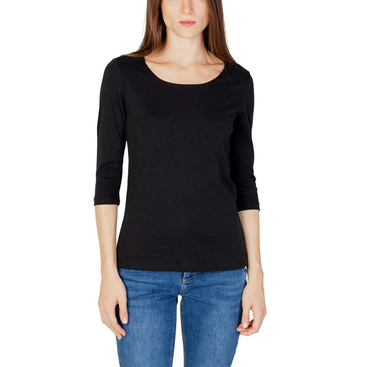 Street One Black Cotton Tops & T-Shirt Street One Tan