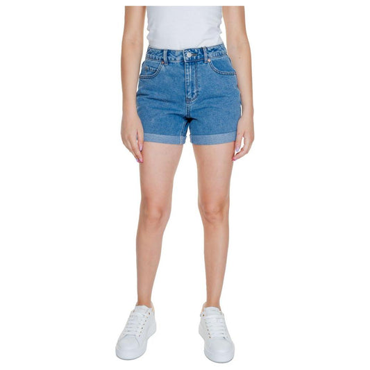 Vero Moda Light Blue Cotton Short Vero Moda Gray