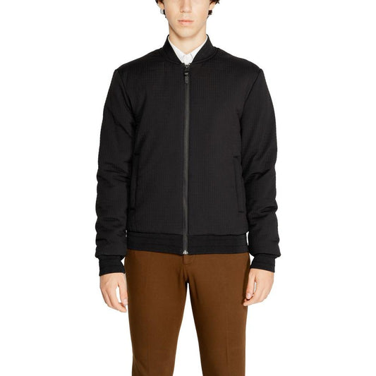 Antony Morato black polyester jacket for men, part of the Fall/Winter collection, made from 100% polyester.