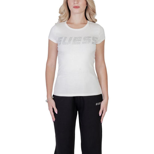Guess Active Cream Cotton Tops & T-Shirt Guess Active Black