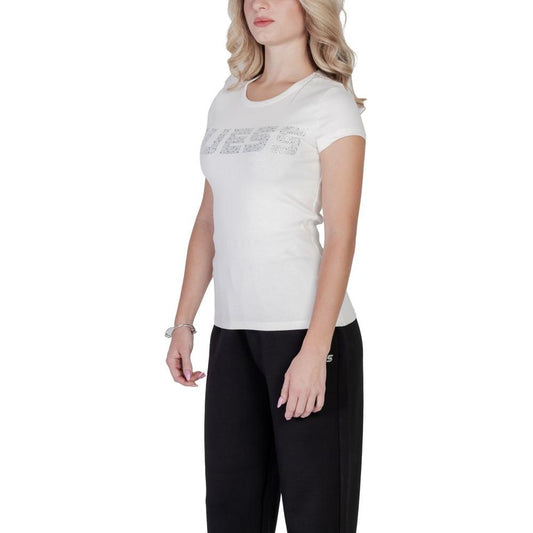 Guess Active Cream Cotton Tops & T-Shirt Guess Active Black