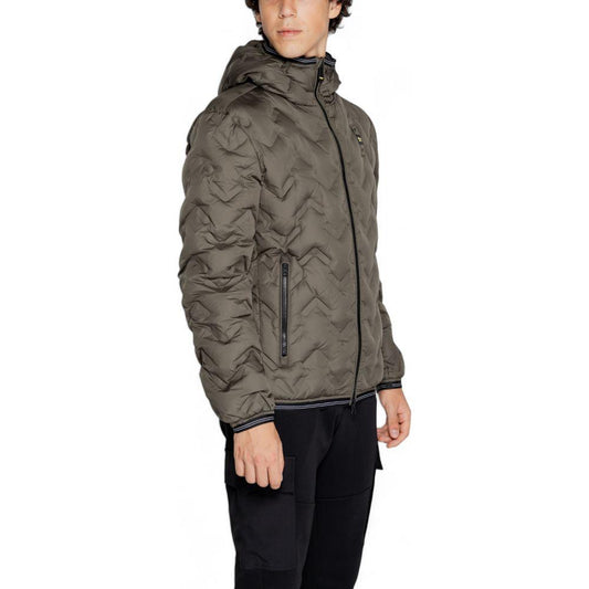 Blauer Green Polyethylene Jacket for Men, Fall/Winter Collection, 100% Polyurethane, Stylish and Warm Outerwear