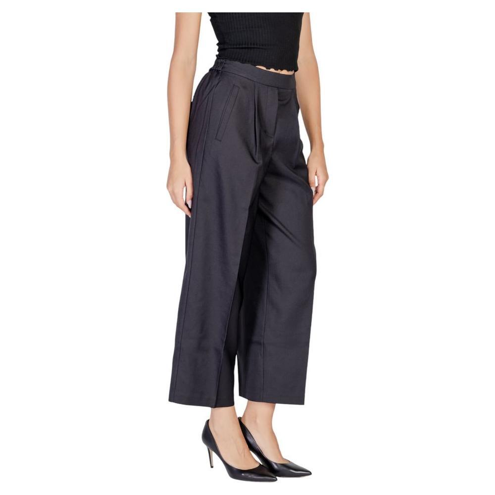 ICHI Black Polyester Casual Pants 1728,71956299936,Black,Casual Pants - Pants - Clothing,Clothing,ICHI,IT38|XS,IT40|S,Jeans & Pants - Women - Clothing,New with tags,Pants - Clothing,Women,Women - Clothing