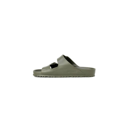Birkenstock green plastic sandal for men, part of the Spring/Summer collection, featuring 100% plastic composition, side view