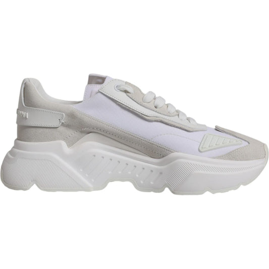Dolce & Gabbana White Leather Daymaster Low Top Sneakers Shoes