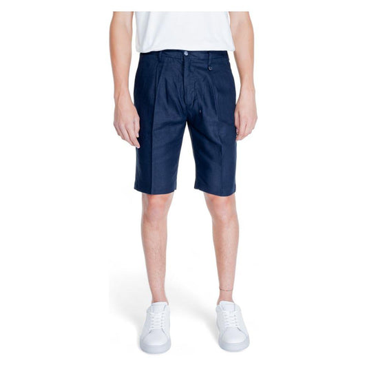Antony Morato Blue Linen Short Antony Morato Light Gray