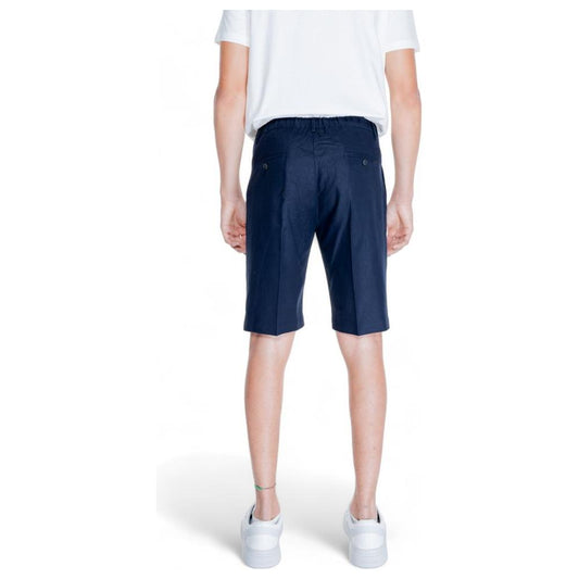 Antony Morato Blue Linen Short Antony Morato Midnight Blue