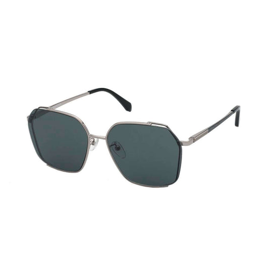 Zadig & Voltaire women's gold metal sunglasses with grey lenses, 58/16/140 mm measurements, featuring sleek design and premium style.