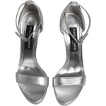 Dolce & Gabbana Silver Leather Platform Keira Sandals Shoes LA12135-40