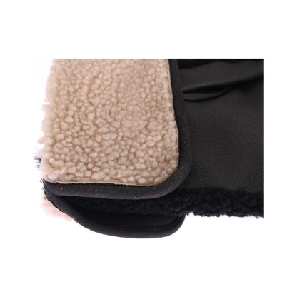 Dolce & Gabbana Black Leather Shearling Studded Gloves 1728,67345645728,9|M,Accessories,Black,Dolce & Gabbana,Gloves - Accessories,Gloves - Men - Accessories,Material: Leather,Men,Men - Accessories,New with tags,Shearling