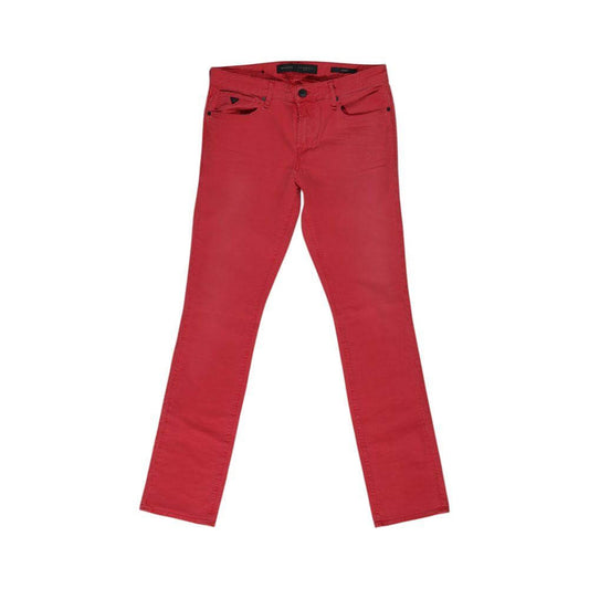 Men's red cotton skinny jeans from Fall/Winter collection, made with 98% cotton and 2% spandex for comfort and style.