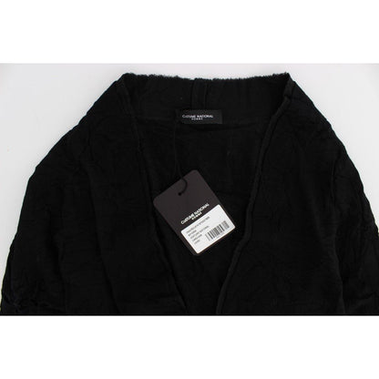 Costume National Black Fine Wool Button Cardigan Costume National