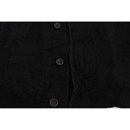 Costume National Black Fine Wool Button Cardigan Costume National