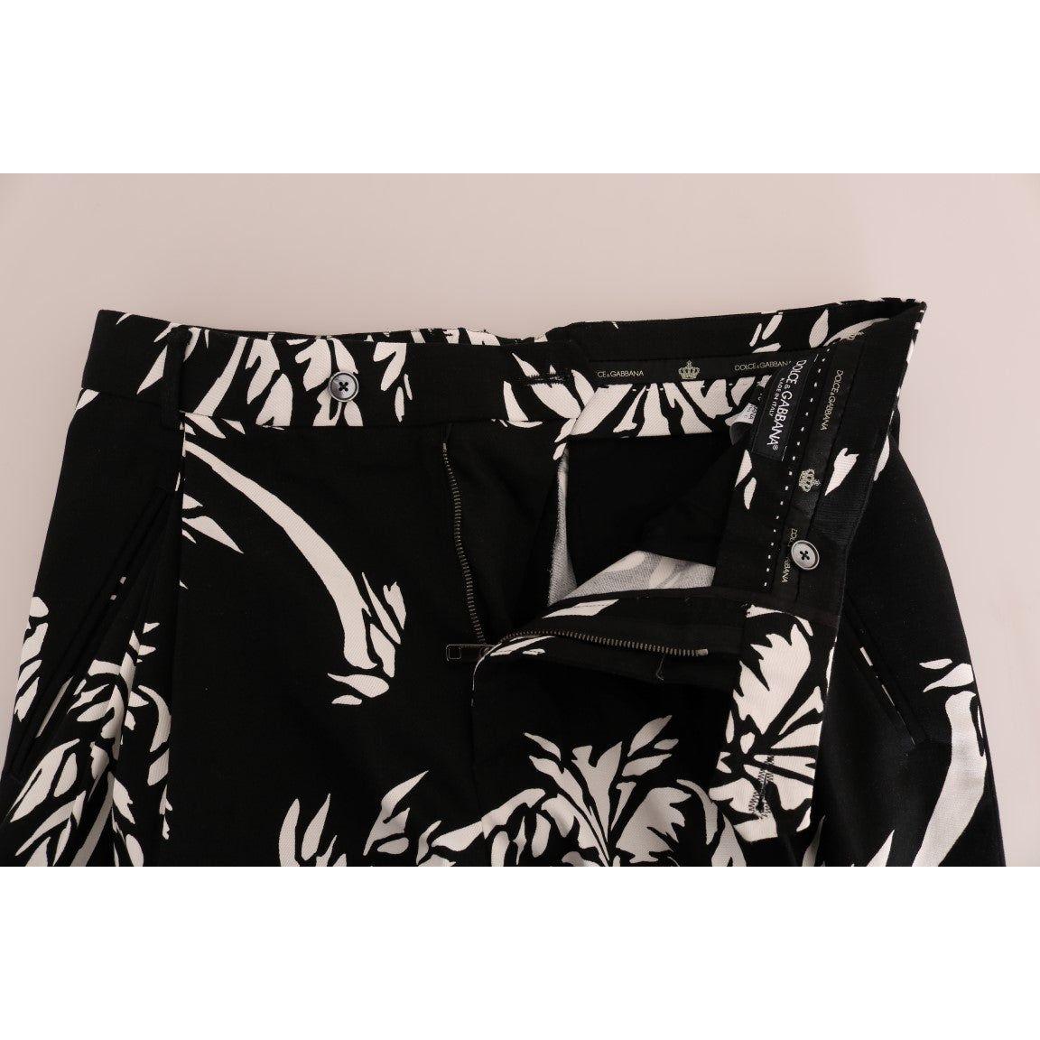 Dolce & Gabbana Black Tree Cotton Stretch Pants 1728,3% Elastane (stretch),67345645728,Black,Casual Pants - Pants - Clothing,Clothing,Dolce & Gabbana,IT44 | XS,Jeans & Pants - Men - Clothing,Material: 97% Cotton,Men,Men - Clothing,New with tags,Pants - Cl