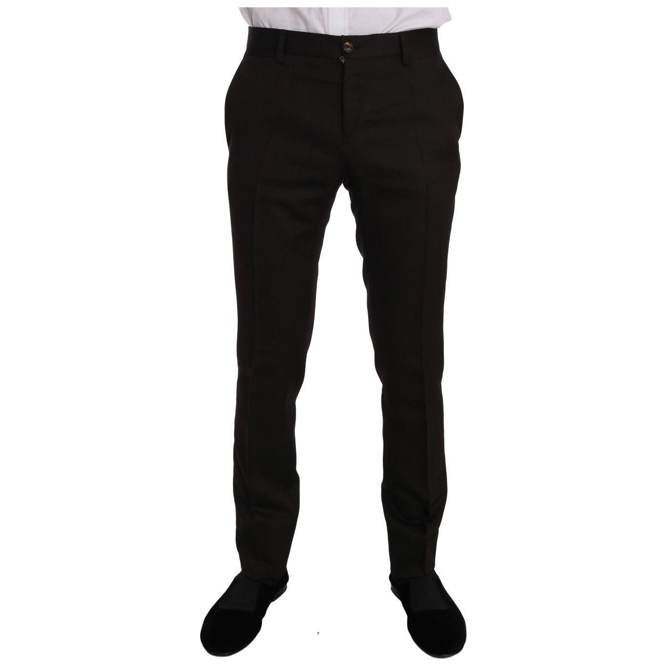 Dolce & Gabbana Brown Wool Crystal Bee Slim Fit MARTINI 1728,65% Wool,67345645728,Brown,Clothing,Dolce & Gabbana,IT46 | S,Material: 35% Viscose,Men,Men - Clothing,New with tags,Suits & Blazers - Clothing,Suits - Men - Clothing,Two-Piece Suits - Suits & Bl