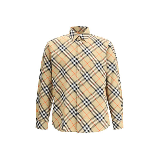 Burberry Beige Cotton Pattern Shirt 1728,72470364320,Beige,Burberry,Clothing,L,M,Men,New with tags,Pattern - Shirts - Clothing,S,Shirts - Clothing,XL,XS