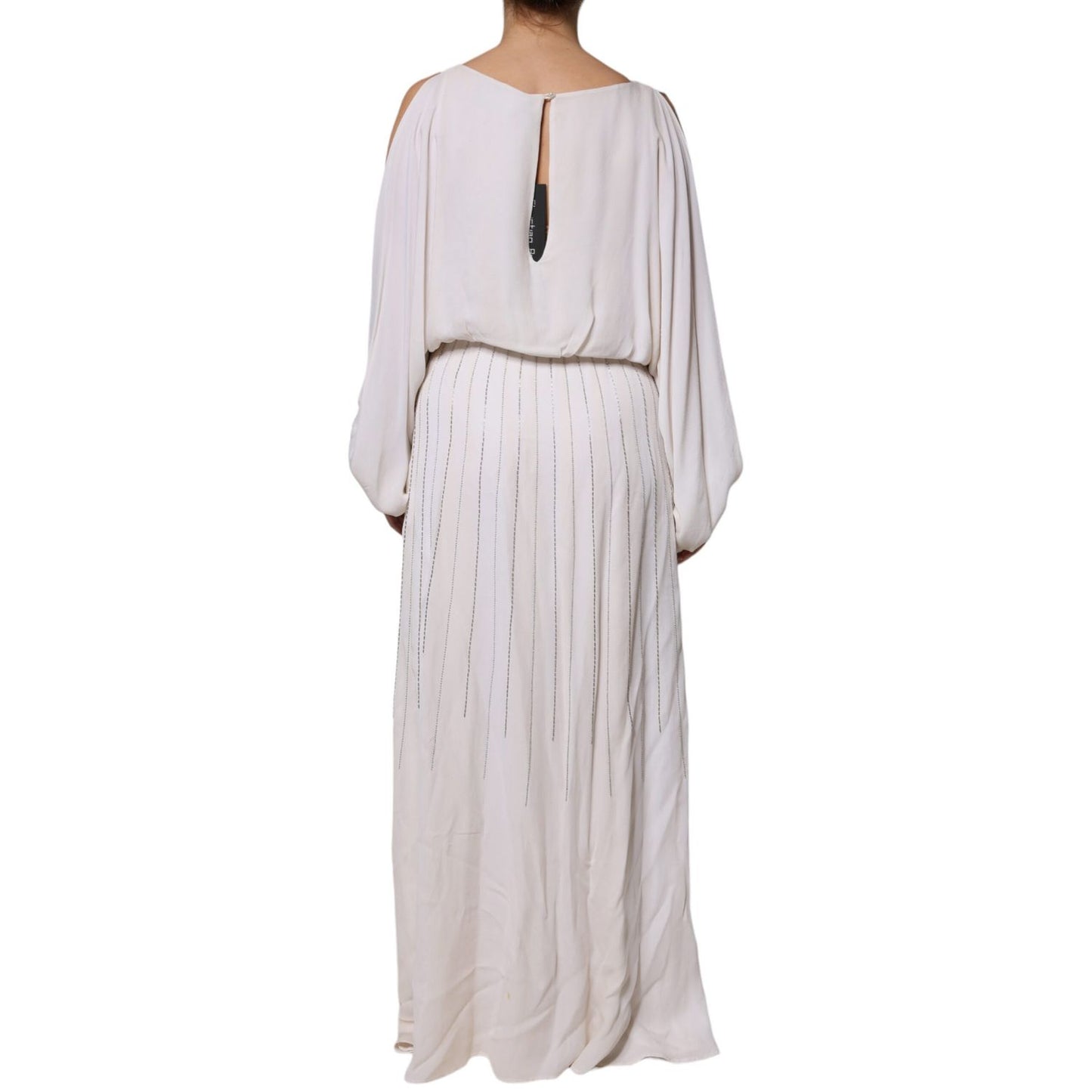 Christian Pellizzari Off White Embellished Long Maxi Dress