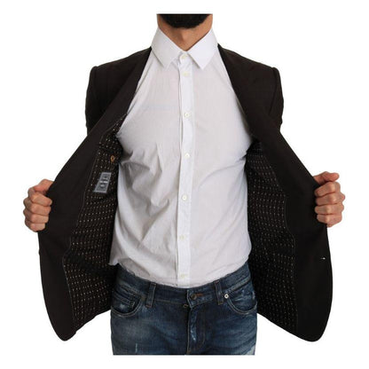 Dolce & Gabbana Brown Wool SICILIA Jacket Coat Blazer 1728,67345645728,Blazers - Men - Clothing,Blazers - Suits & Blazers - Clothing,Brown,Clothing,Dolce & Gabbana,IT44 | XS,Material: 100% lana virgen,Men,Men - Clothing,New with tags,Suits & Blazers - Clo