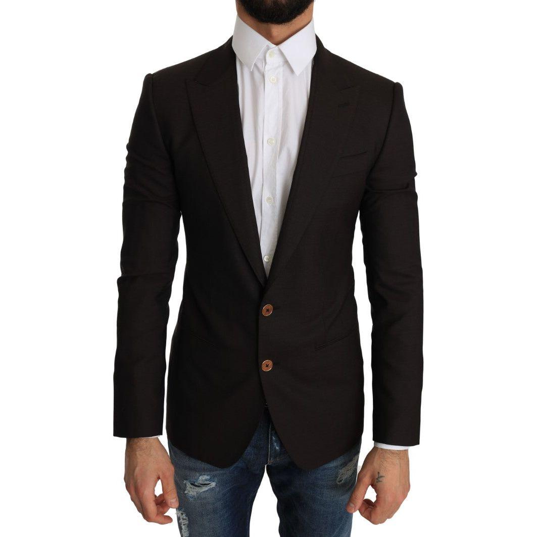 Dolce & Gabbana Brown Wool SICILIA Jacket Coat Blazer 1728,67345645728,Blazers - Men - Clothing,Blazers - Suits & Blazers - Clothing,Brown,Clothing,Dolce & Gabbana,IT44 | XS,Material: 100% lana virgen,Men,Men - Clothing,New with tags,Suits & Blazers - Clo