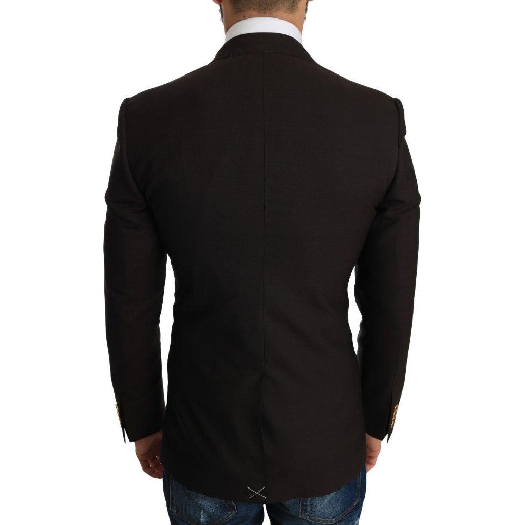Dolce & Gabbana Brown Wool SICILIA Jacket Coat Blazer 1728,67345645728,Blazers - Men - Clothing,Blazers - Suits & Blazers - Clothing,Brown,Clothing,Dolce & Gabbana,IT44 | XS,Material: 100% lana virgen,Men,Men - Clothing,New with tags,Suits & Blazers - Clo
