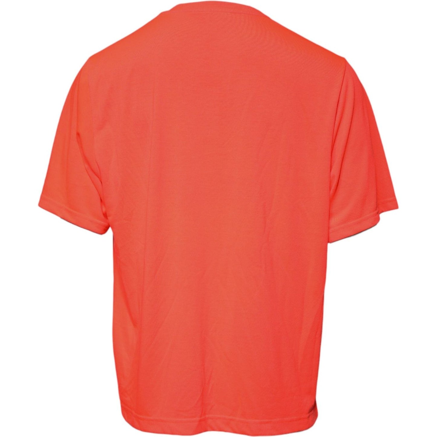Dolce & Gabbana Orange Logo Polyester Crew Neck T-shirt TSH87636-56