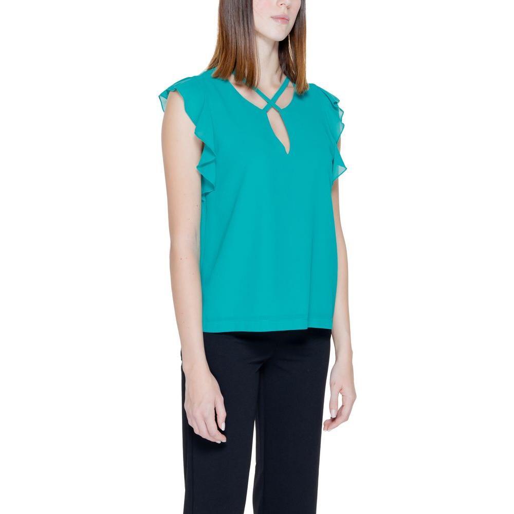 Rinascimento Green Polyester Blouse 1728,71956299936,Blouses - Shirts - Clothing,Clothing,Green,IT38|XS,New with tags,Rinascimento,Shirts - Clothing,Shirts - Women - Clothing,Women,Women - Clothing