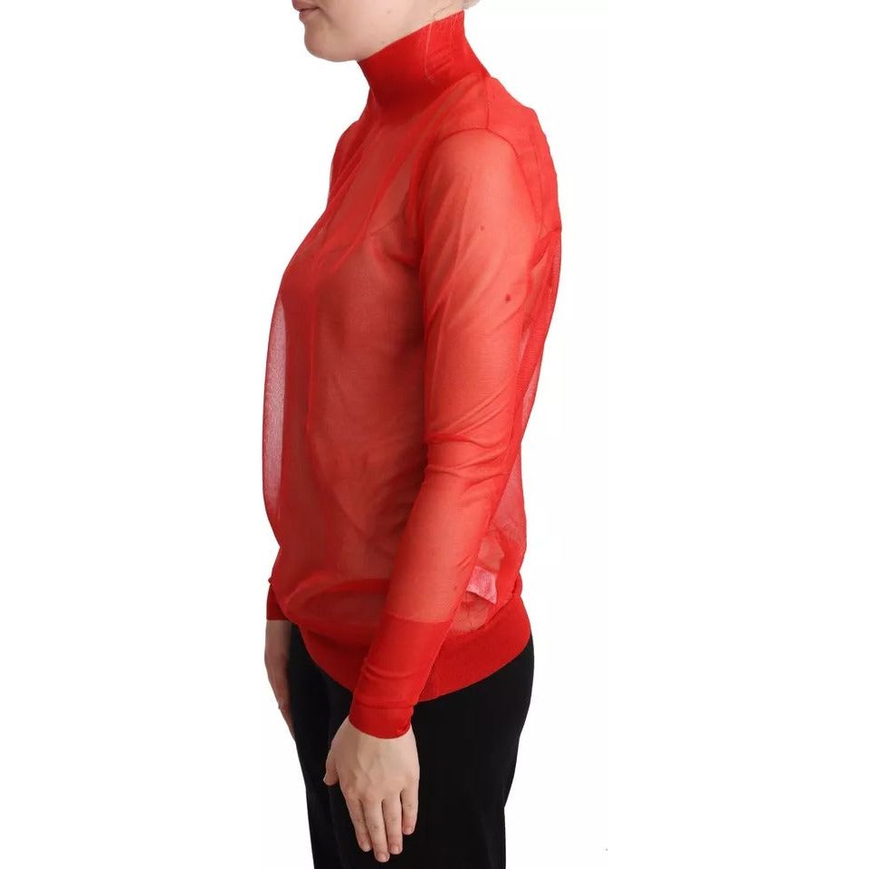 Dolce & Gabbana Orange Semi Transparent Blouse Sweater TSH6860-38