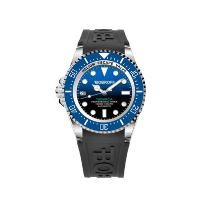 Bobroff Black Rubber Sport Watch 1728,67434610848,Accessories,Black,Bobroff,Men,New with tags,Sport Watches - Watches - Accessories,Watches - Accessories