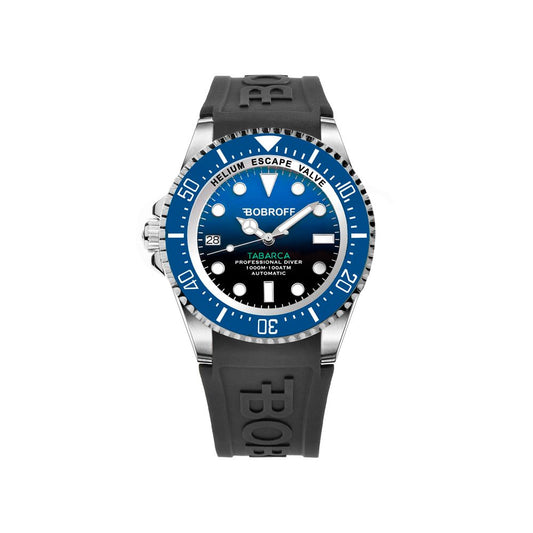 Bobroff Black Rubber Sport Watch 1728,67434610848,Accessories,Black,Bobroff,Men,New with tags,Sport Watches - Watches - Accessories,Watches - Accessories