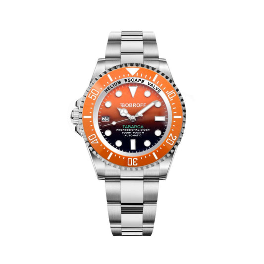 Bobroff Silver Stainless Steel Sport Watch 1728,67434610848,Accessories,Bobroff,Men,New with tags,Silver,Sport Watches - Watches - Accessories,Watches - Accessories