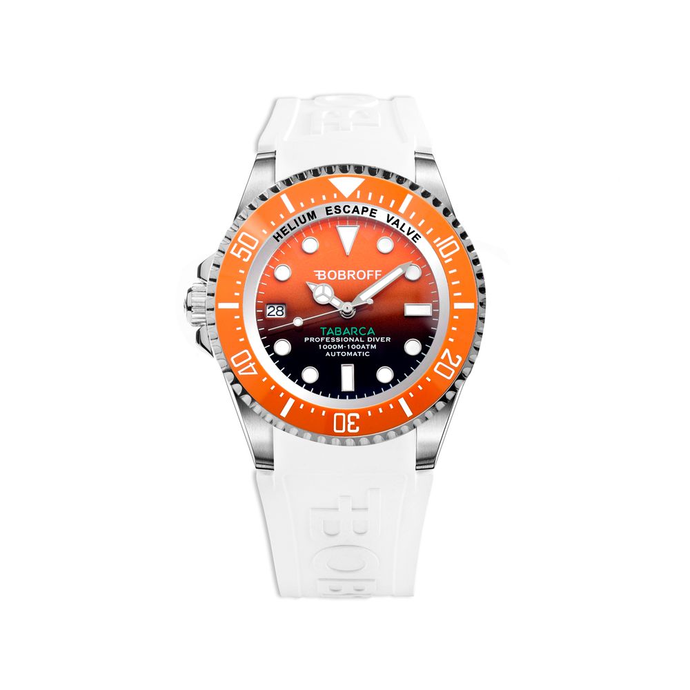 Bobroff White Rubber Sport Watch 1728,67434610848,Accessories,Bobroff,Men,New with tags,Sport Watches - Watches - Accessories,Watches - Accessories,White