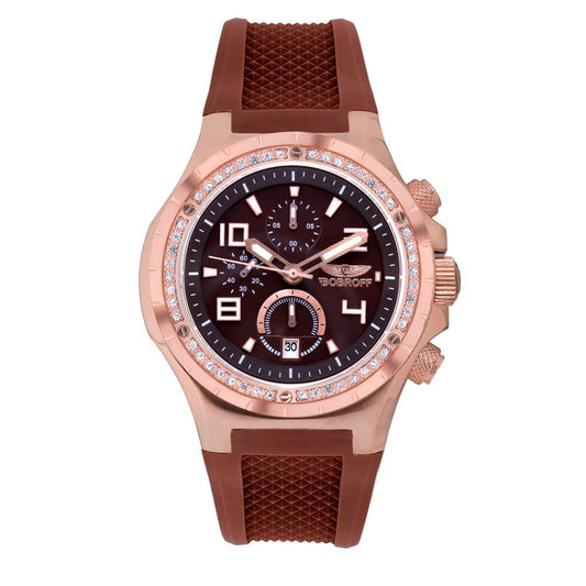 Bobroff Brown Rubber Dress Watch 1728,67434610848,Accessories,Bobroff,Brown,Dress Watches - Watches - Accessories,New with tags,Unisex,Watches - Accessories