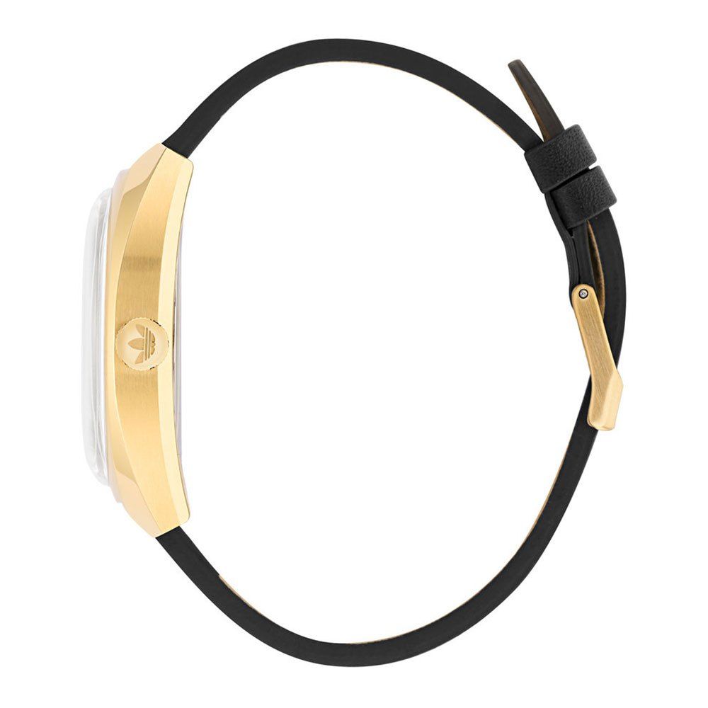 Adidas Black Leather Dress Watch